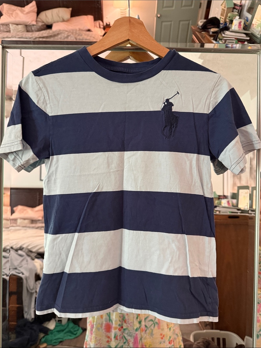 Polo - Rugby Stripped Large Horse T-Shirt